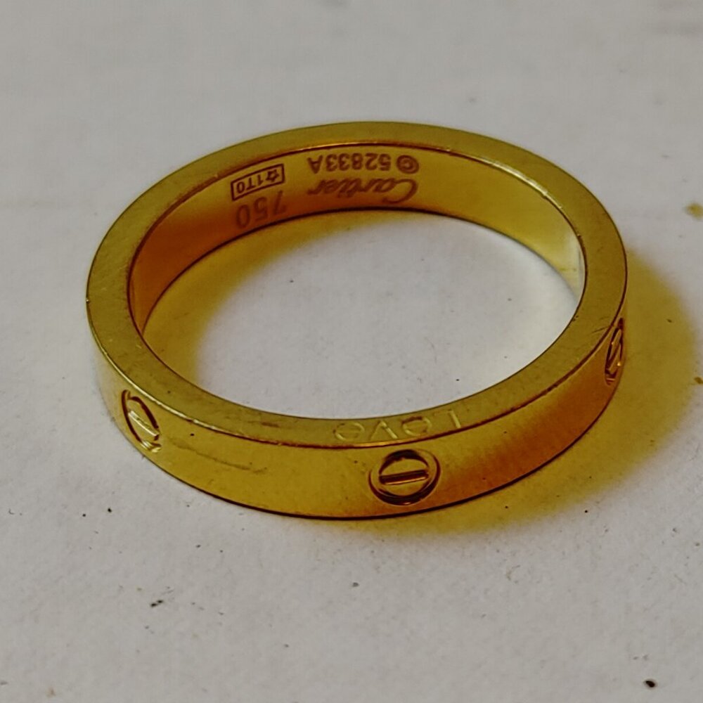 Cartier Love Gold Ring 18K Size US 10 Yellow Round